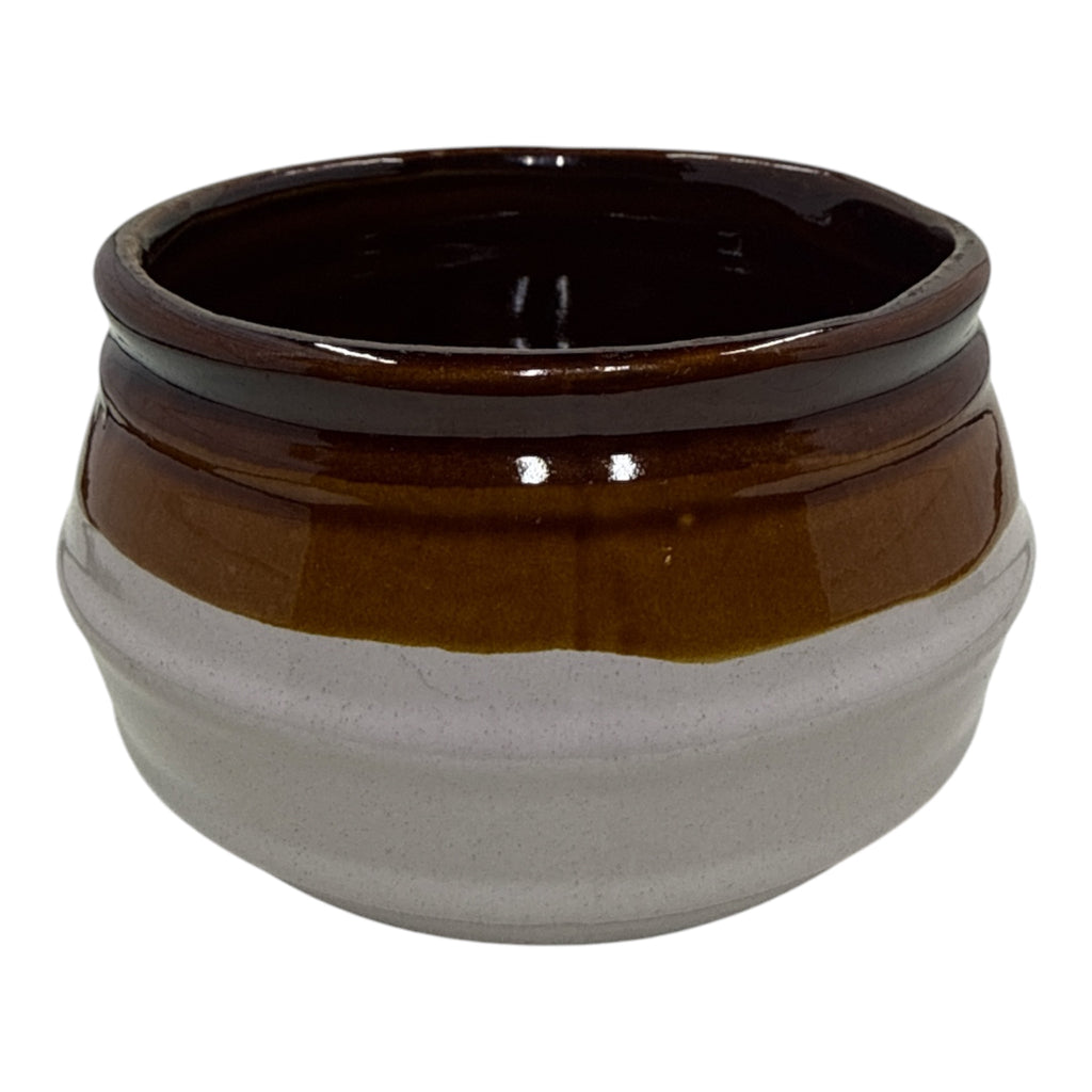 Vintage Stoneware Crocks with Multi-Tone Glaze | Farmhouse Kitchen Decor