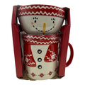 Vintage Snowman Ceramic Mug & Bowl Set | Winter Holiday Tableware