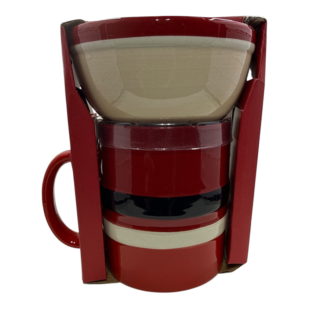 Vintage Santa Claus Ceramic Mug & Bowl Set | Holiday Tableware