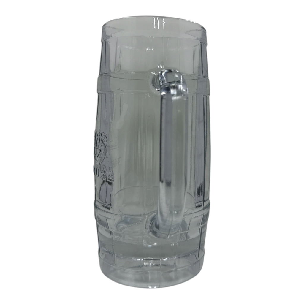 Logan's Roadhouse Barrel Beer Mug | Vintage Embossed Glass