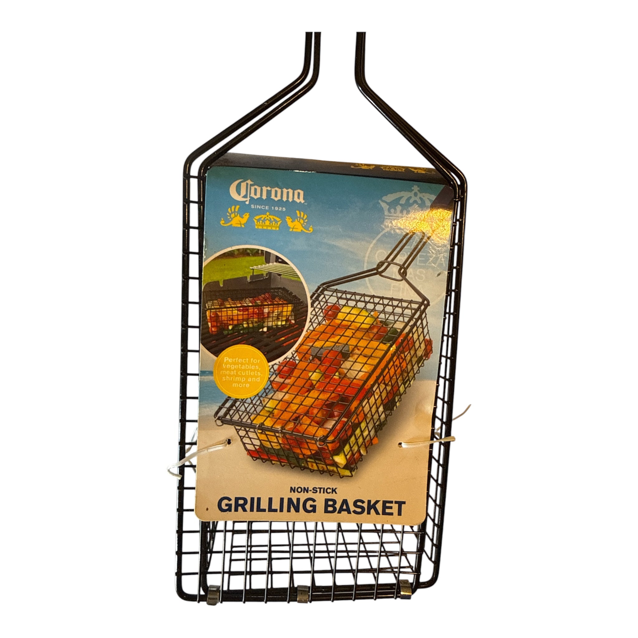Corona Extra Grilling Basket | BBQ Grill Accessory | Beer Brand Collectible