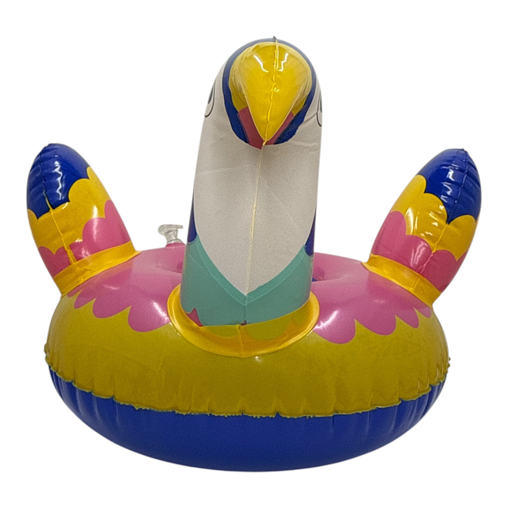 Toucan Pool Drink Float | Tropical Inflatable Beverage Holder | Pool Party Accessory
