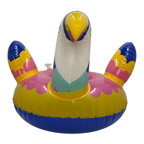 Toucan Pool Drink Float | Tropical Inflatable Beverage Holder | Pool Party Accessory
