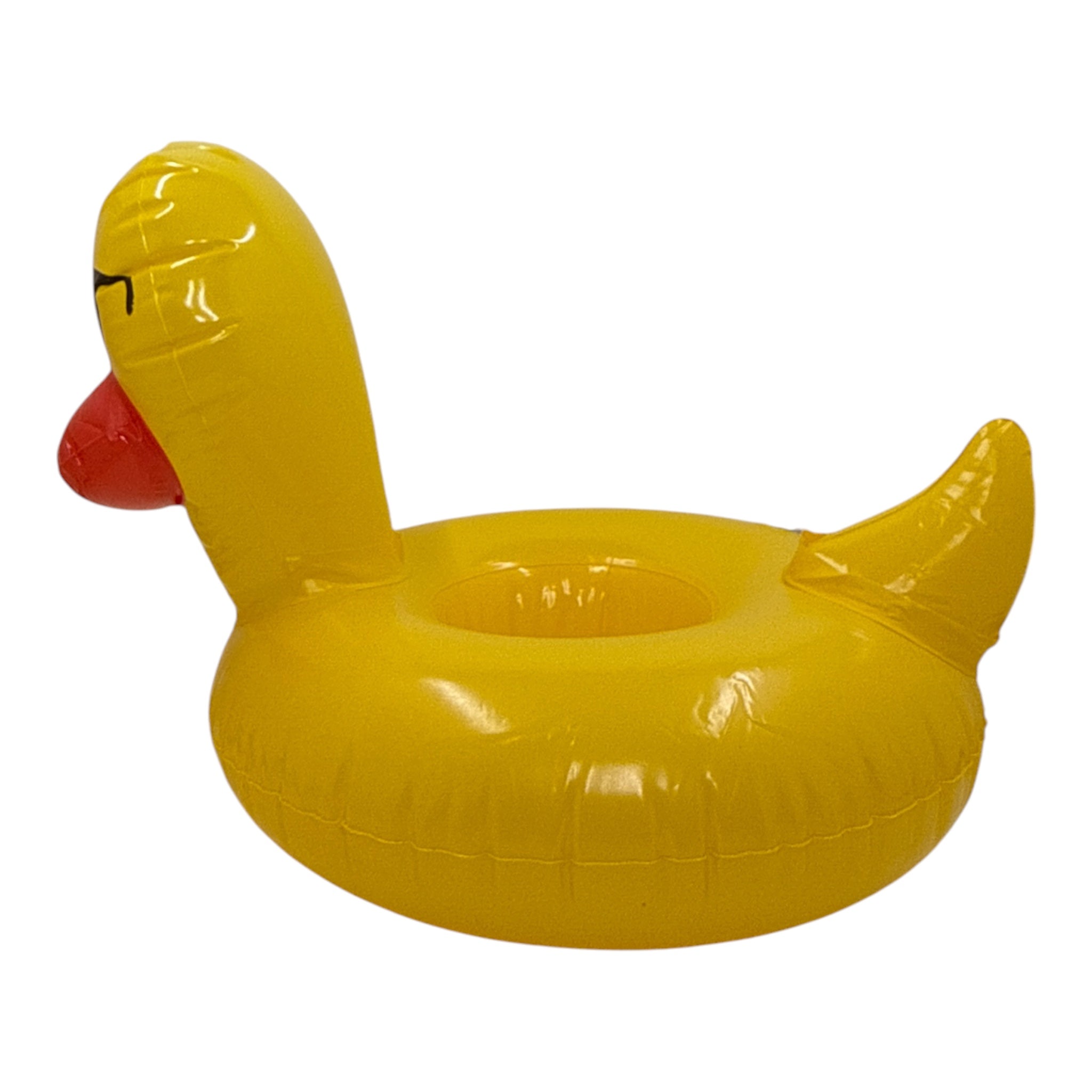 Inflatable Duck Drink Holder – Pool Float Beverage Ring