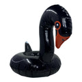 Inflatable Black Swan Drink Holder – Pool Float Beverage Ring