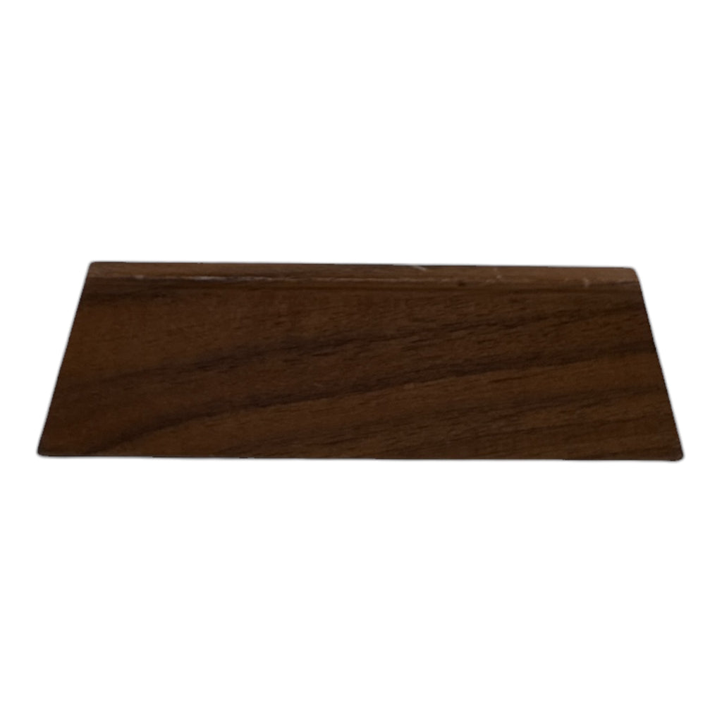 Lasercraft Walnut Wood Business Card Holder | Laser-Engraved Nature Scene | Vintage 1980s–90s Desk Accessory