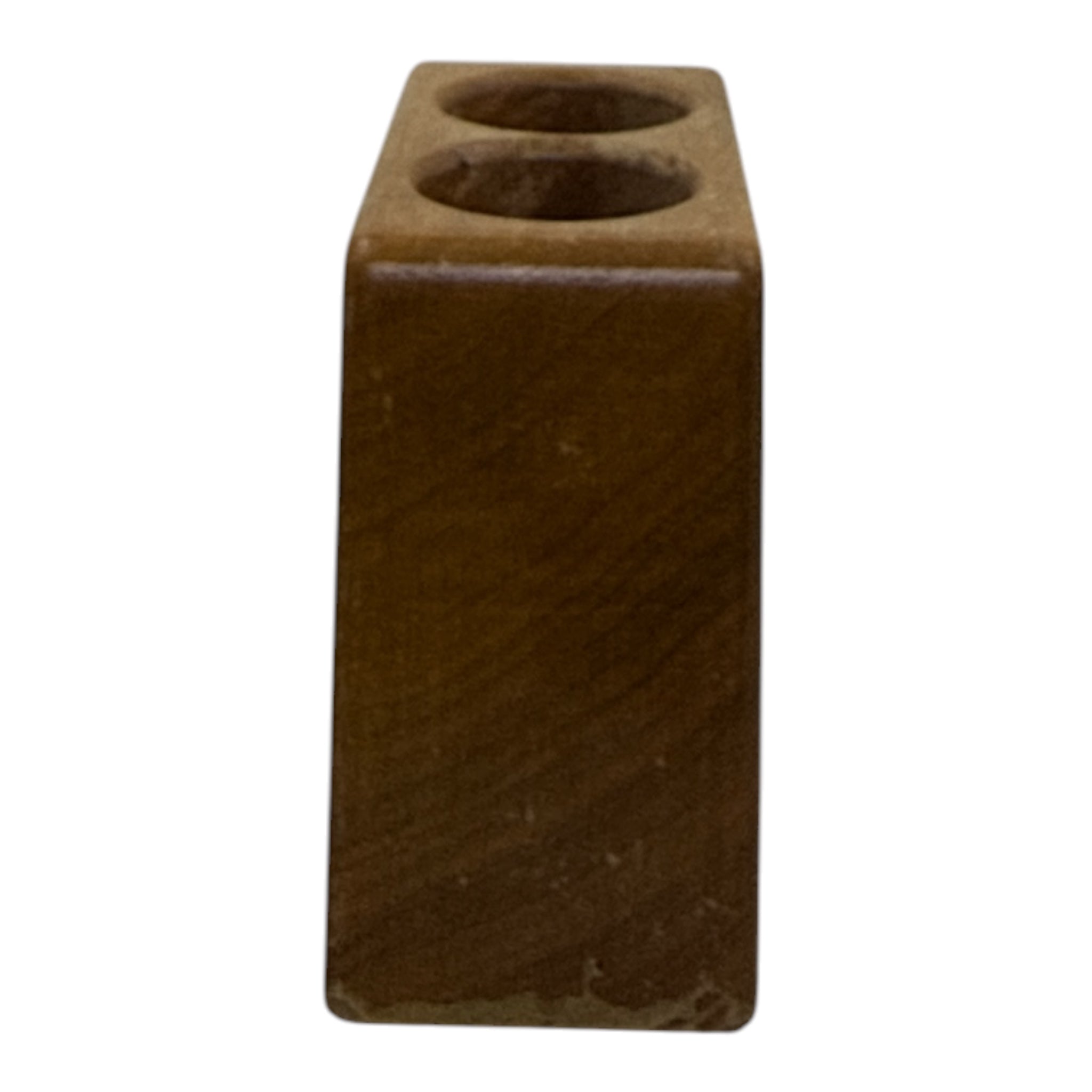 Lasercraft Walnut Wood Pen Holder | Laser-Engraved Nature Scene | 1970s–80s Vintage Desk Accessory