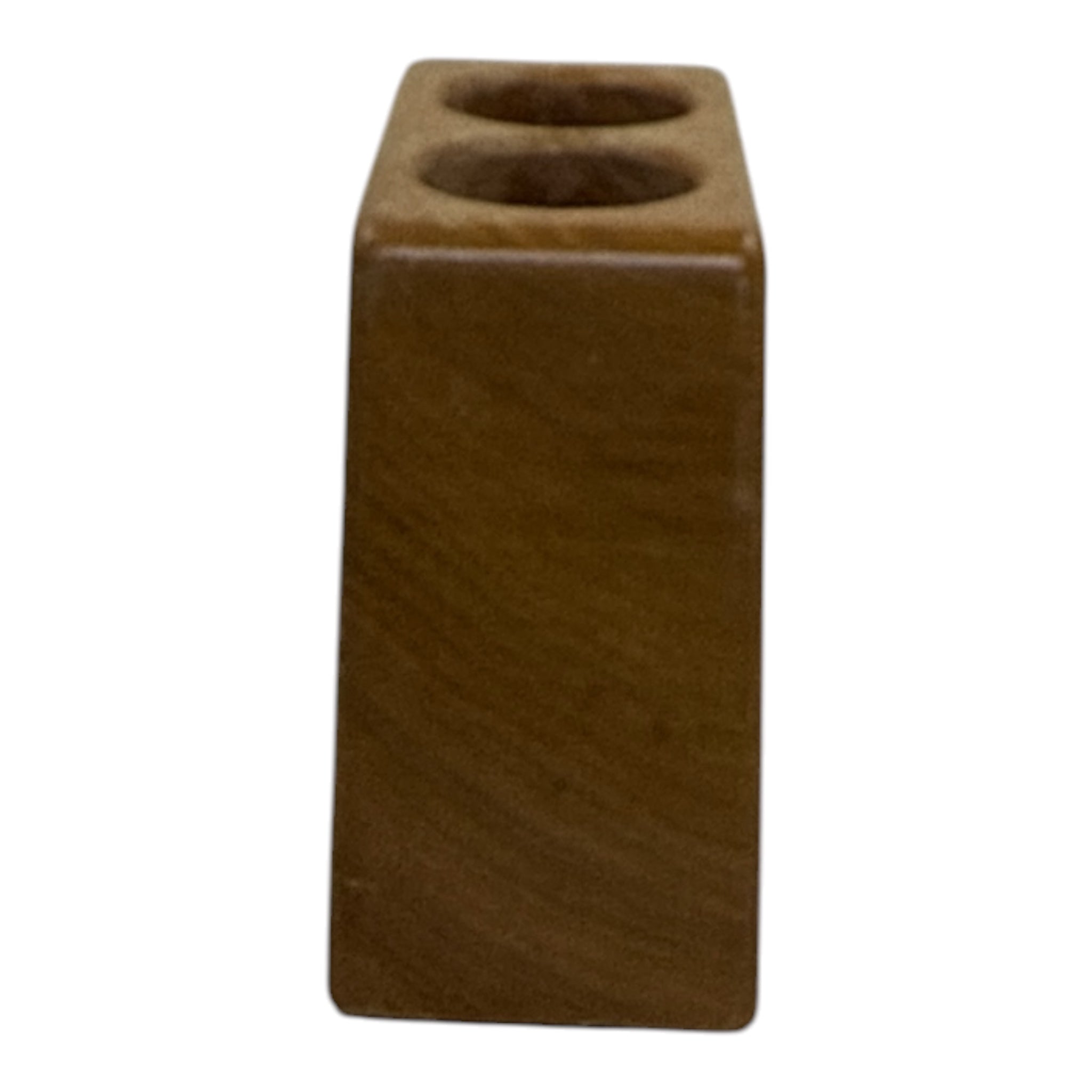 Lasercraft Walnut Wood Pen Holder | Laser-Engraved Nature Scene | 1970s–80s Vintage Desk Accessory