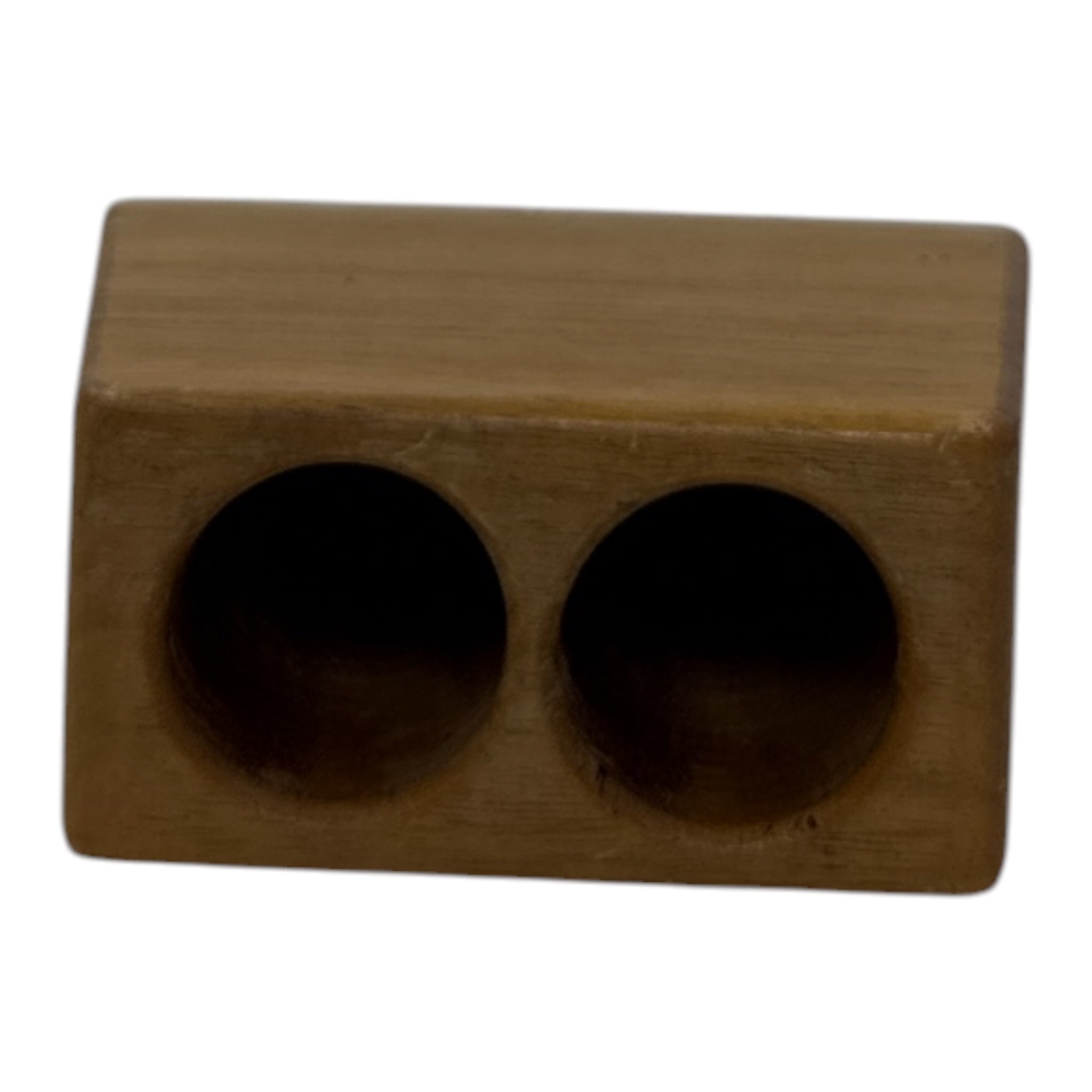 Lasercraft Walnut Wood Pen Holder | Laser-Engraved Nature Scene | 1970s–80s Vintage Desk Accessory