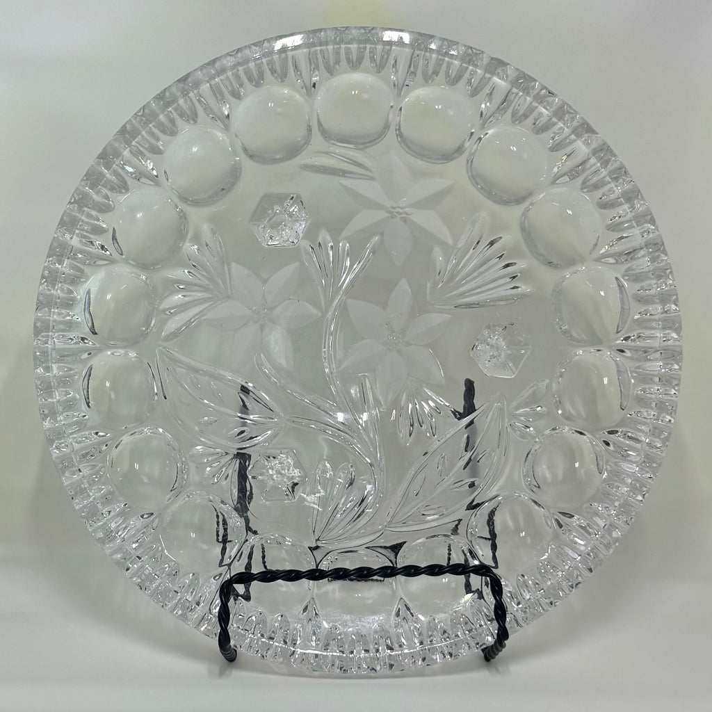 Bleikristall 24% PbO Lead Crystal Footed Candy/Nut Dish | Floral