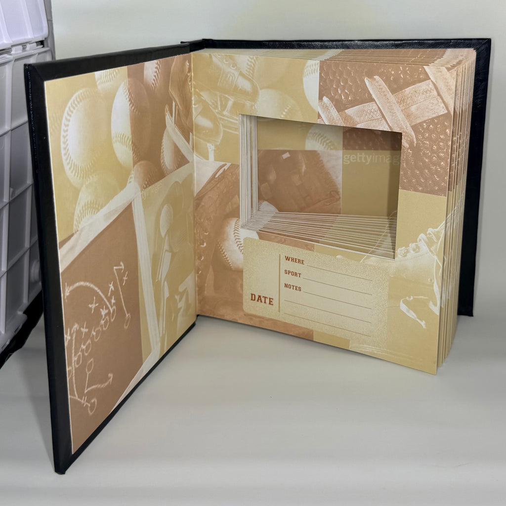 Vintage Sports Journal Photo Album - Leatherette Memory Keeper