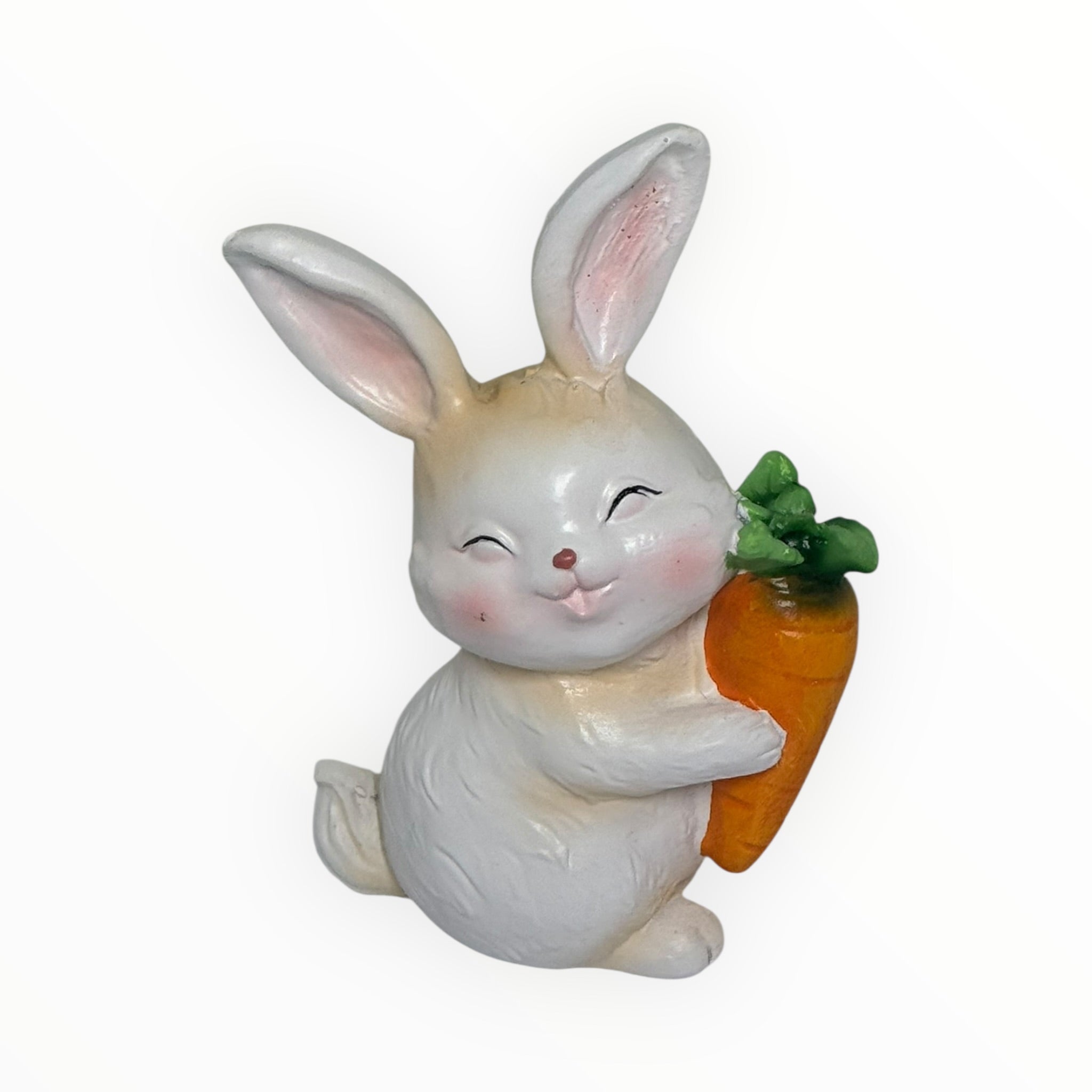 GANZ Ceramic Easter Bunny Figurine with Carrot