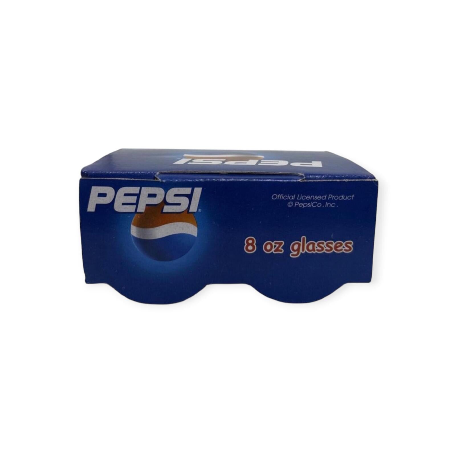 Vintage Pepsi Cola 8oz Glass Set of 2 – Original Box Collectible Drinkware