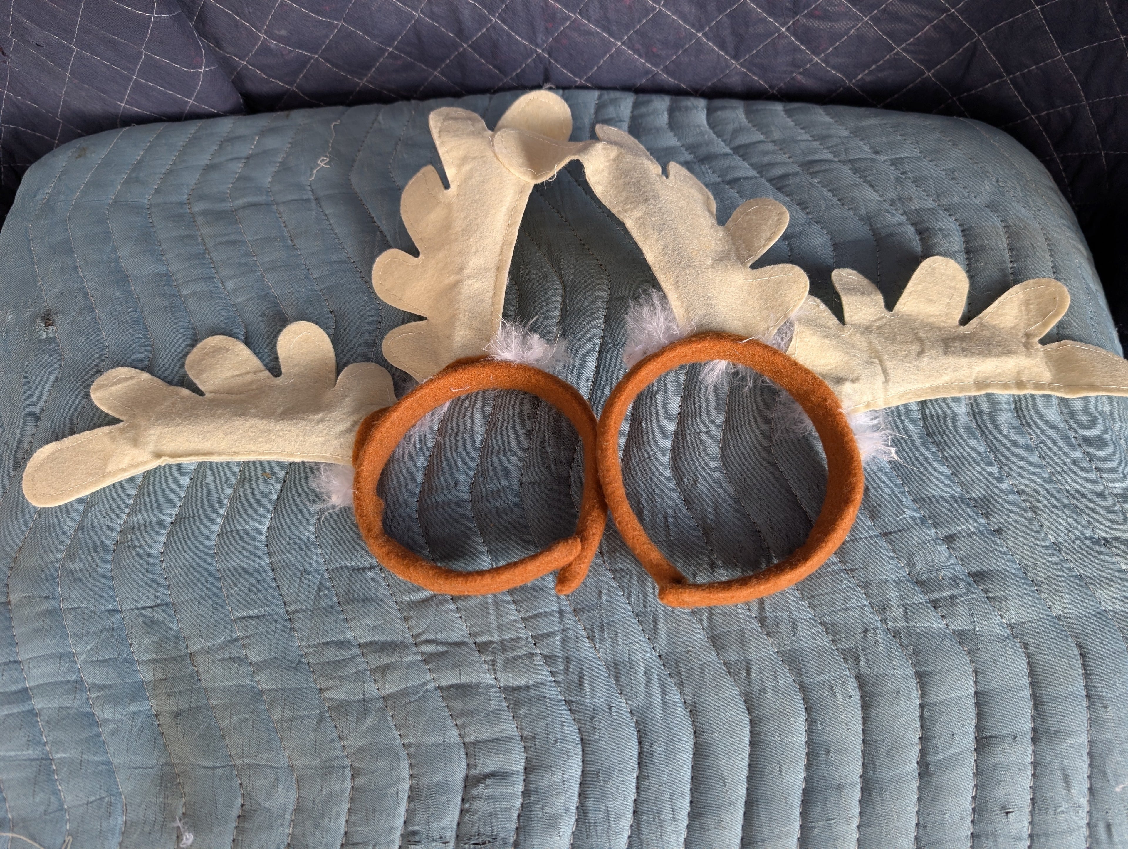 Antler headbands for Christmas holiday - set of four
