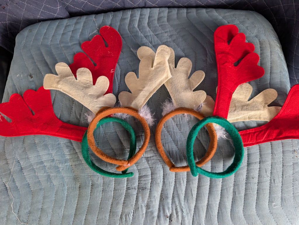 Antler headbands for Christmas holiday - set of four