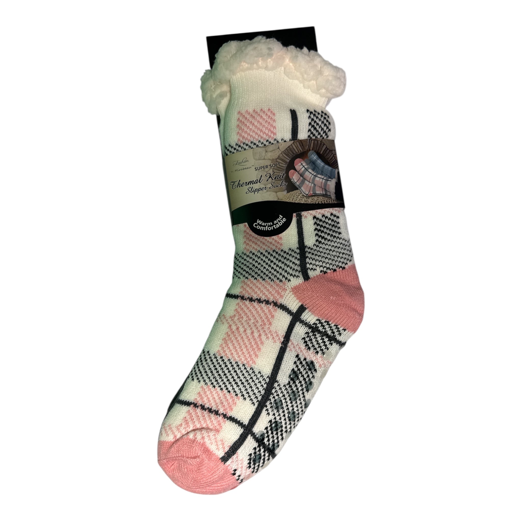 Fashion by Mirabeau Sherpa-Lined Slipper Socks - Fair Isle Thermal 4.7 TOG