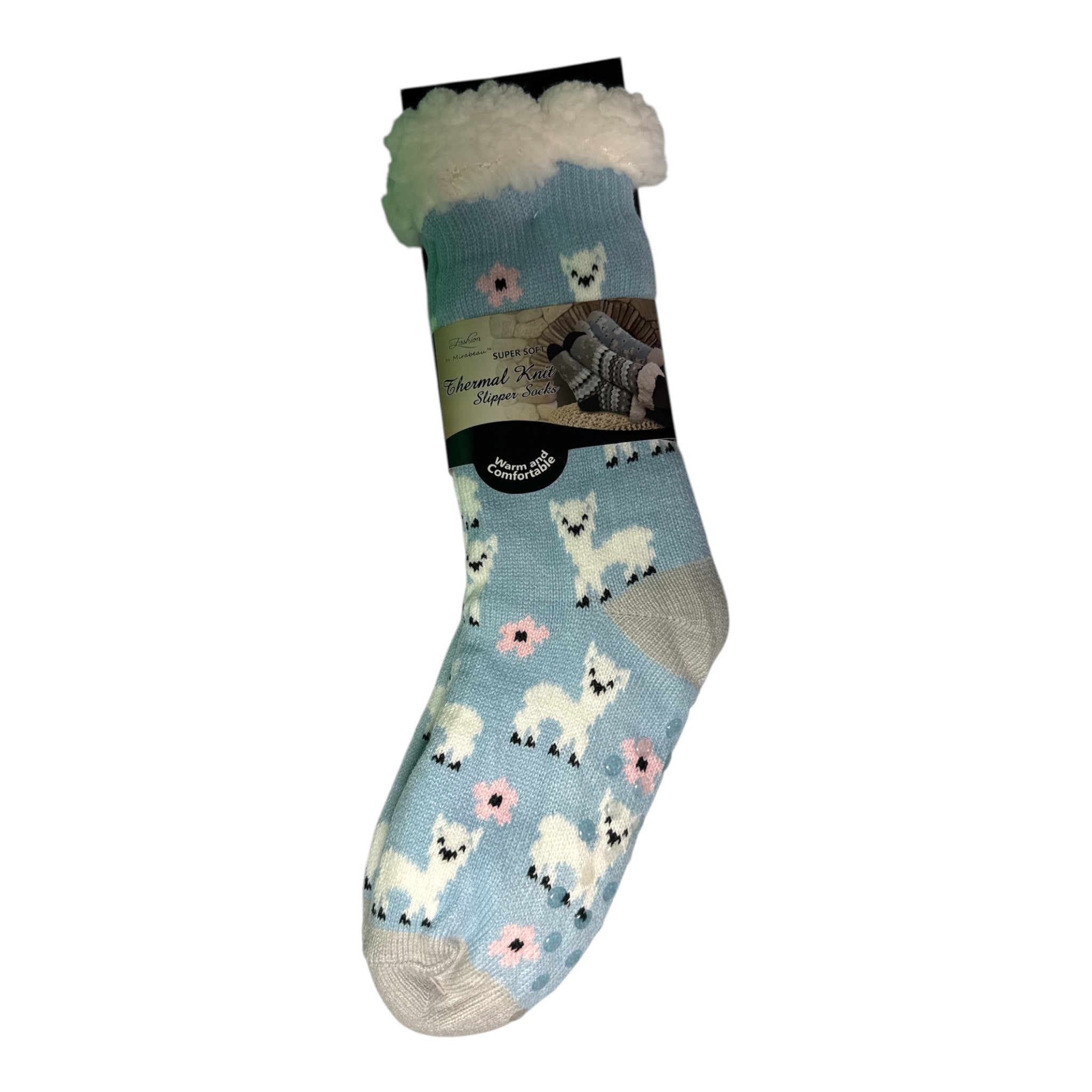Fashion by Mirabeau Sherpa-Lined Slipper Socks - Fair Isle Thermal 4.7 TOG