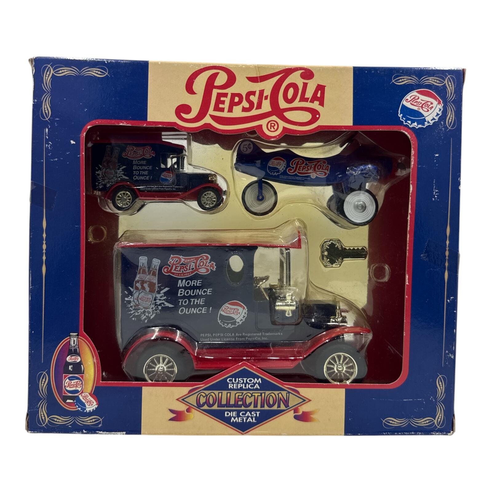 Pepsi-Cola Custom Replica Collection Die-Cast Metal Vehicle Set (3-Piece)