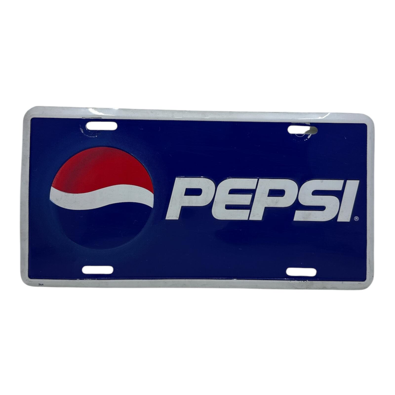 Vintage Pepsi Metal License Plate