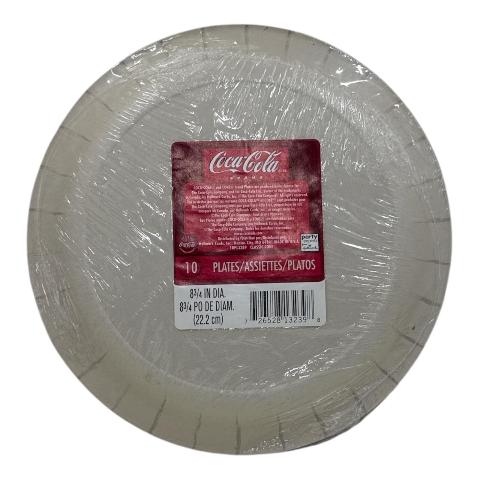 Coca-Cola Vintage Style Paper Plates - Pack of 10