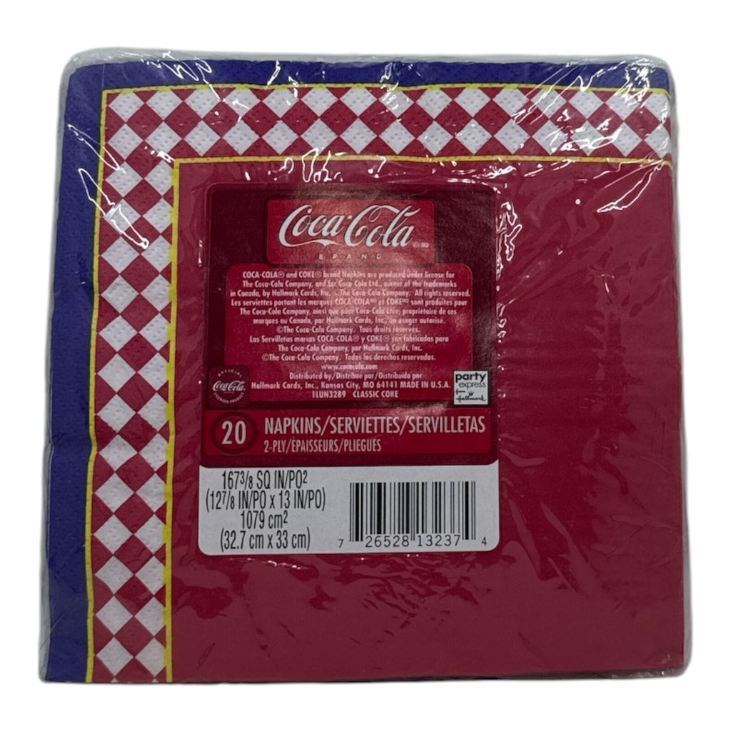 Coca-Cola Vintage Napkins 20 Count 2-Ply Classic Design