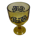 Vintage Amber Pepsi-Cola Goblet Glass | Retro Soda Collectible