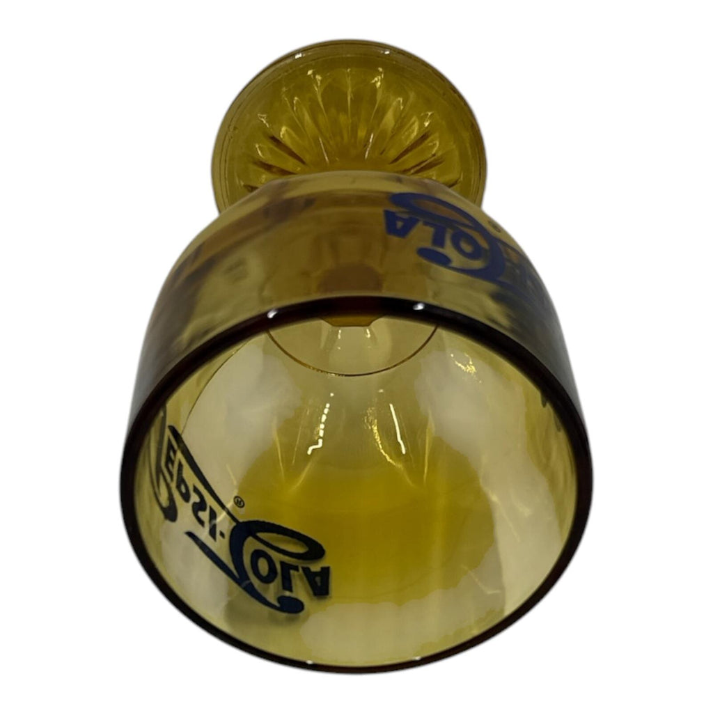 Vintage Amber Pepsi-Cola Goblet Glass | Retro Soda Collectible