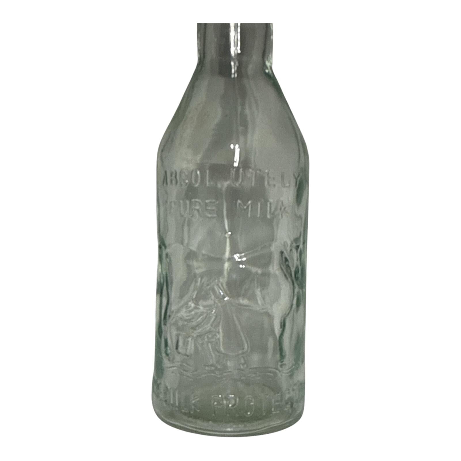 Vintage Marsh Lutterloh Pure Milk Glass Bottle
