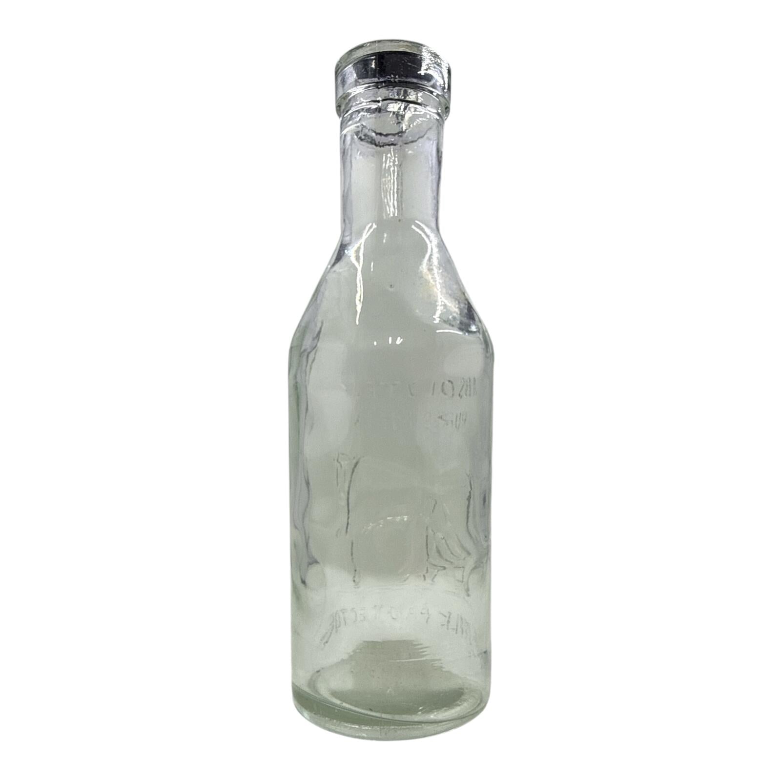 Vintage Marsh Lutterloh Pure Milk Glass Bottle