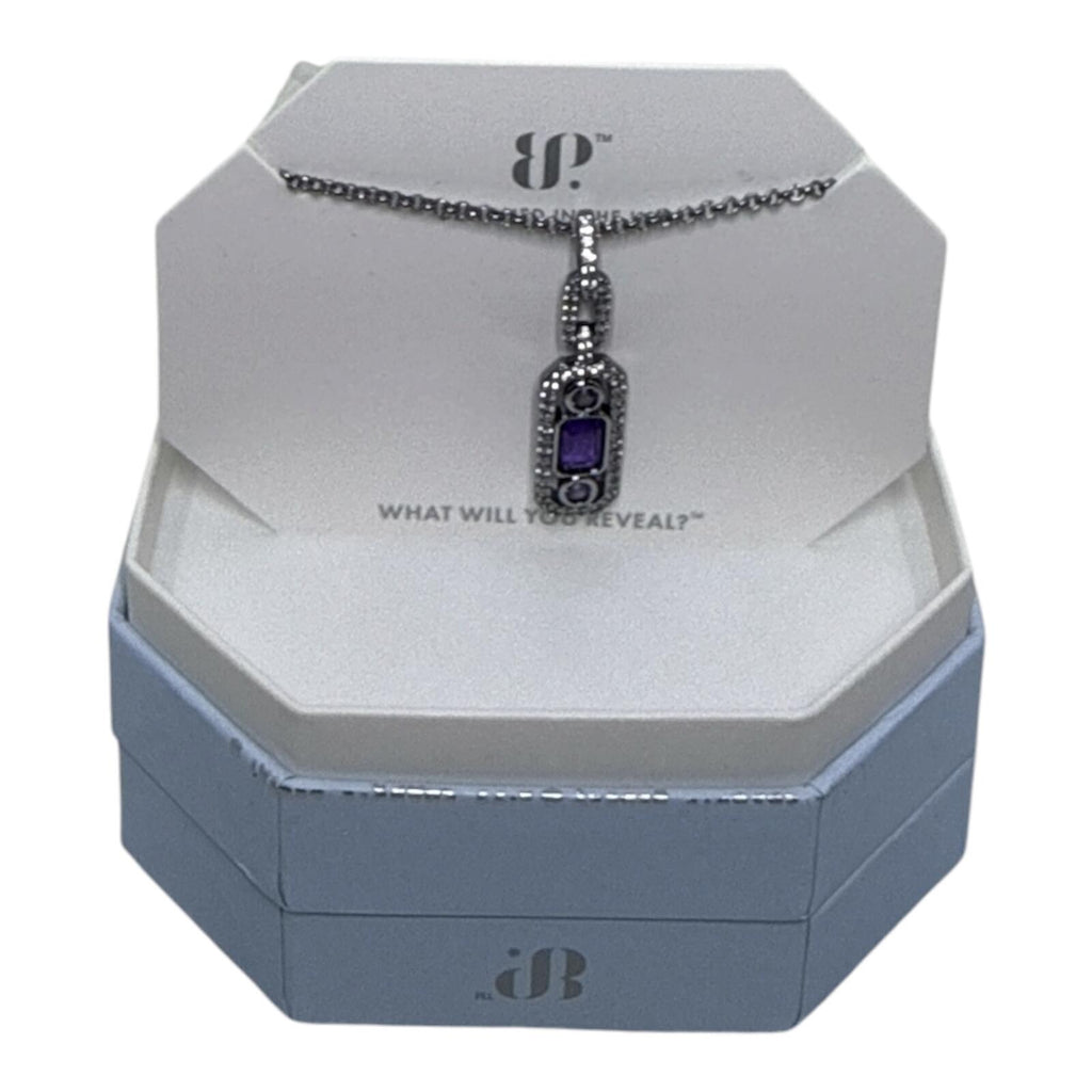 Bomb Party Midnight Hanging In Air Necklace with Amethyst and Genuine Quartz