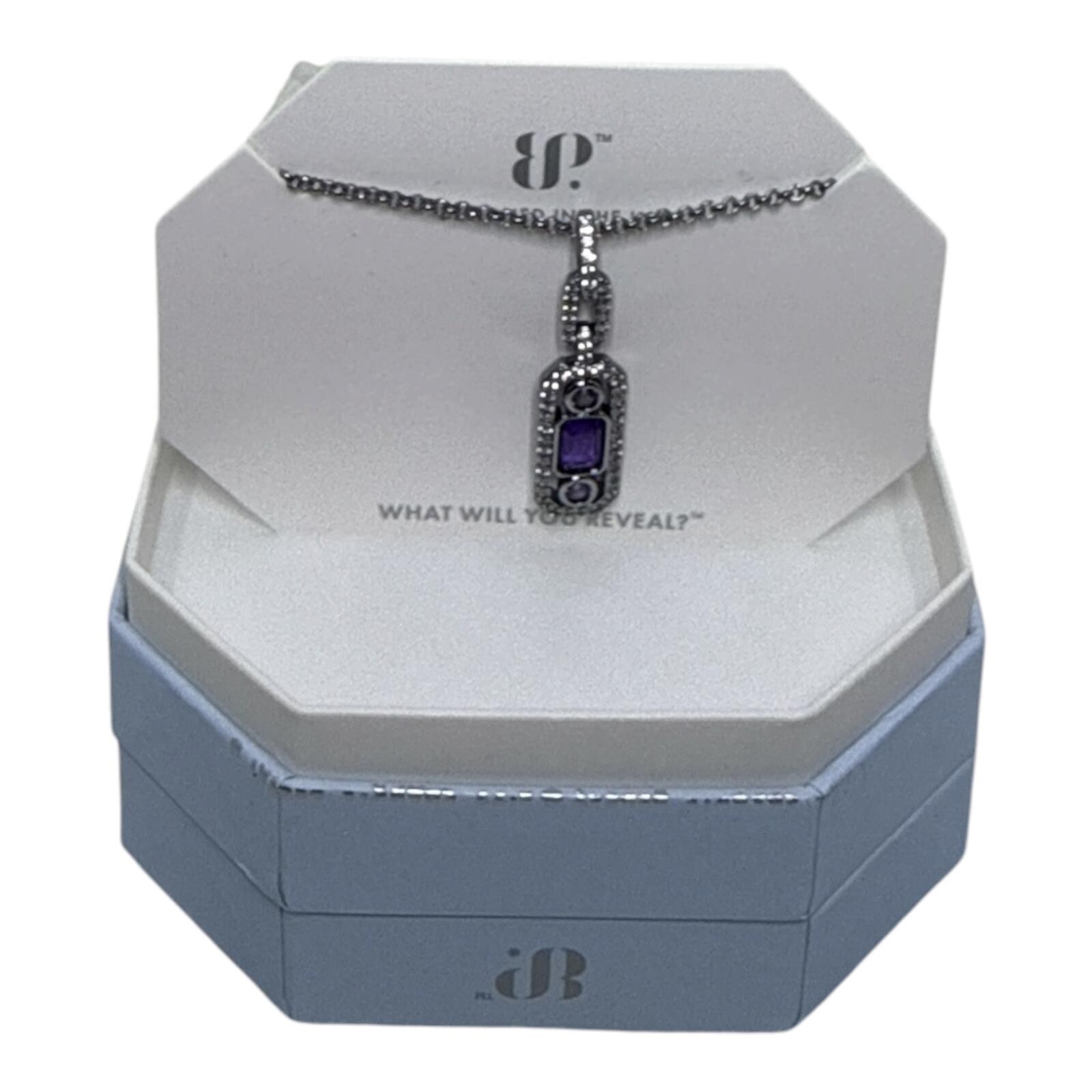 Bomb Party Midnight Hanging In Air Necklace with Amethyst and Genuine Quartz