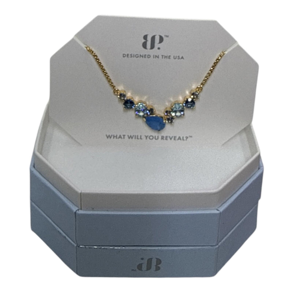 Gradient Lab Created Blue Spinel & Ocean Blue Quartz Necklace with Gold Plating