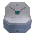 Once Made Of Mist Necklace with Lab Created Aqua Chalcedony and Quartz