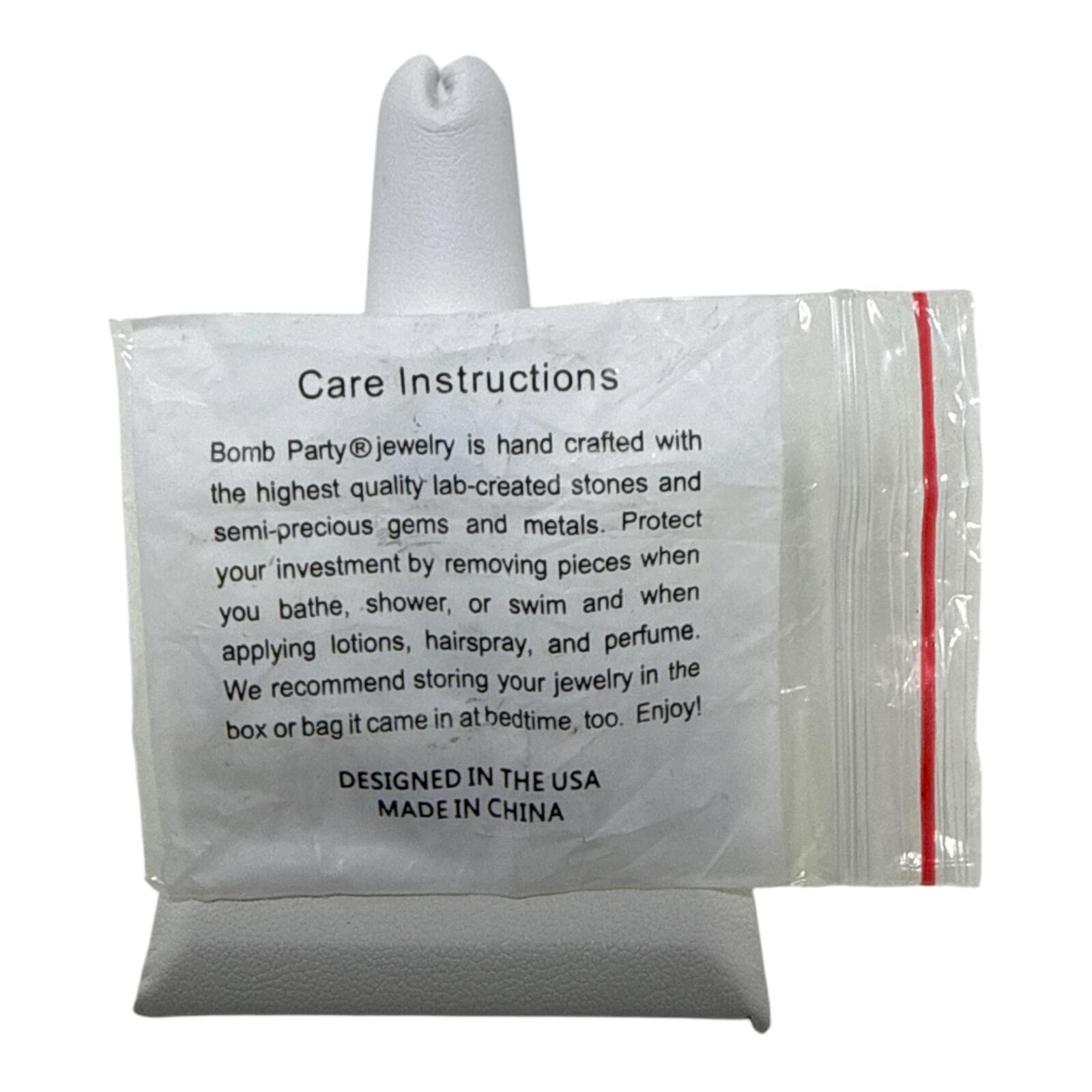 Bomb Party Perfectly Polished Love & Grace Ring w/ Created Ruby and Hematite SZ9