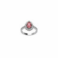 Bomb Party Look But Don't Touch Ring w/ Lab-Created Rose Quartz & Hematite SZ 10