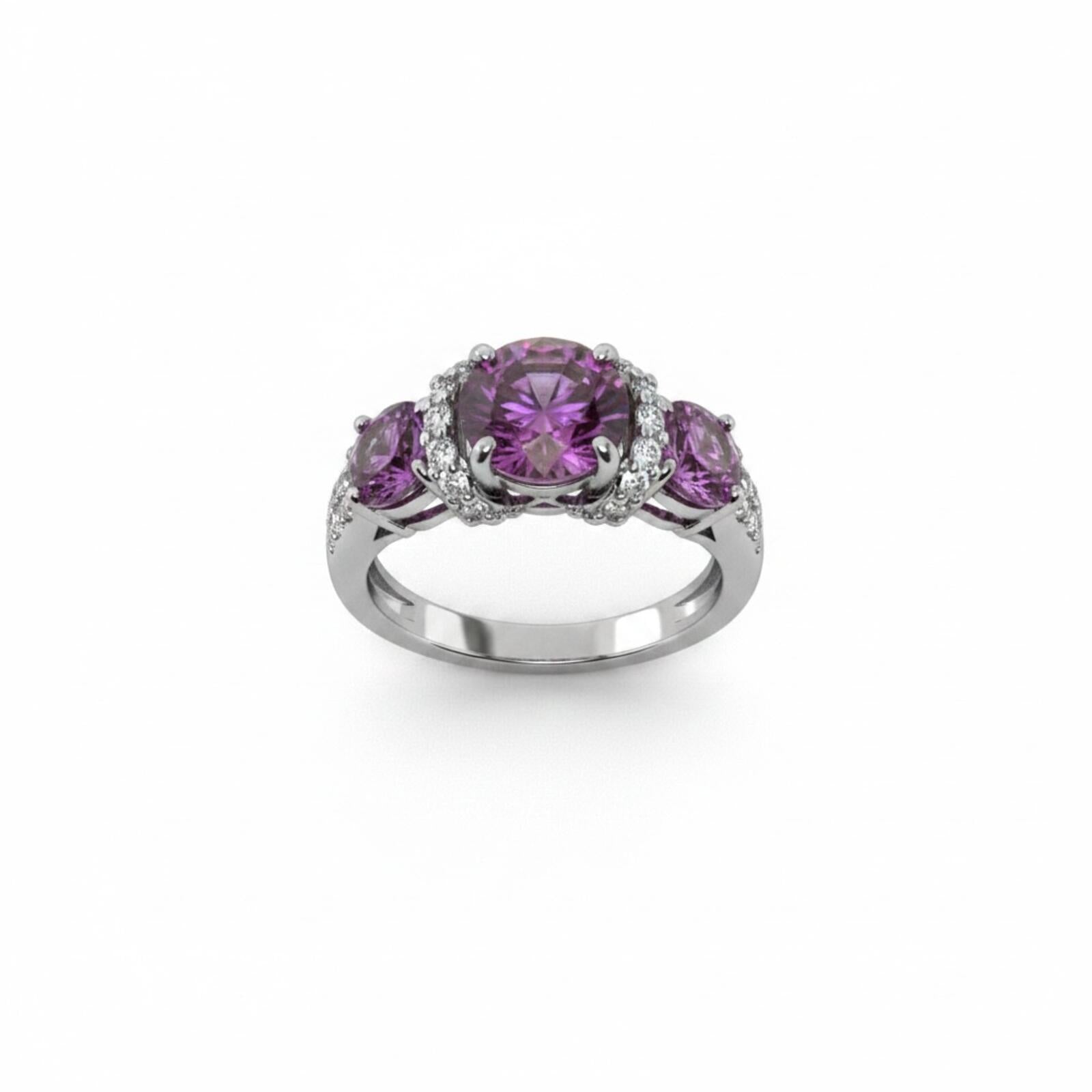 Kim's Band Exclusive Bringback Lab-Created Pink Sapphire Ring SZ 8