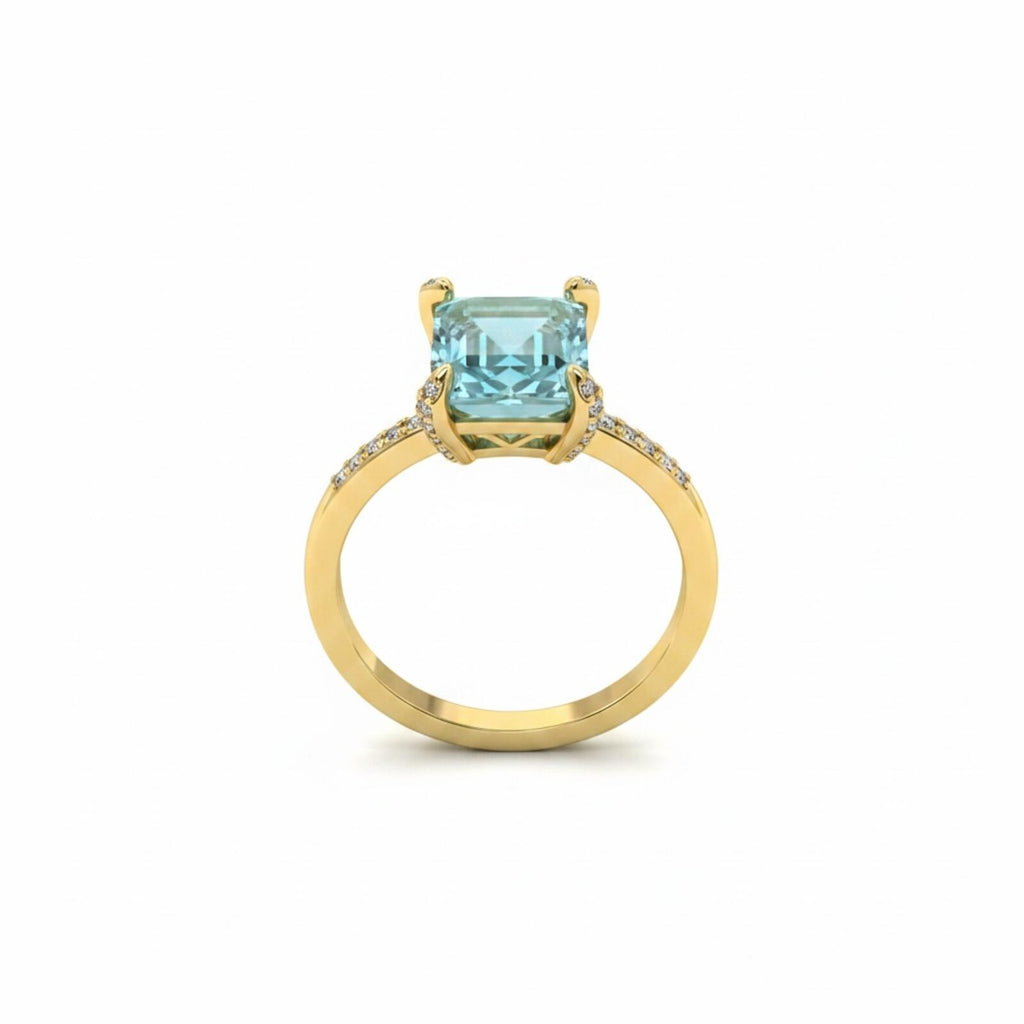 Everlasting Grace Lab-Created Baby Sky Blue Topaz Gold Plated Ring SZ 8