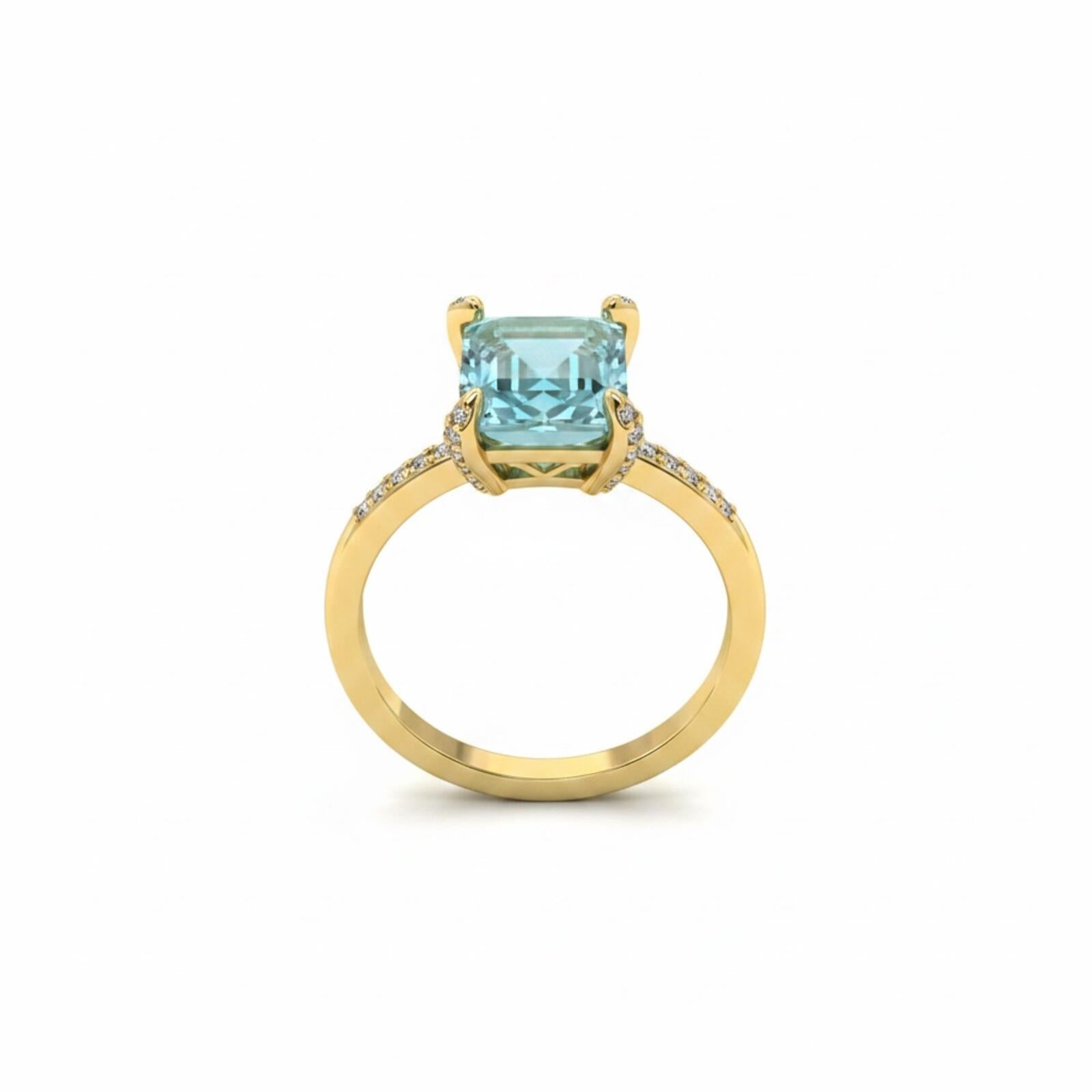 Everlasting Grace Lab-Created Baby Sky Blue Topaz Gold Plated Ring SZ 8