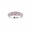 Bomb Party Sweet Escape Rhodium Plated Ring with Rose Quartz and Cubic Zirconia