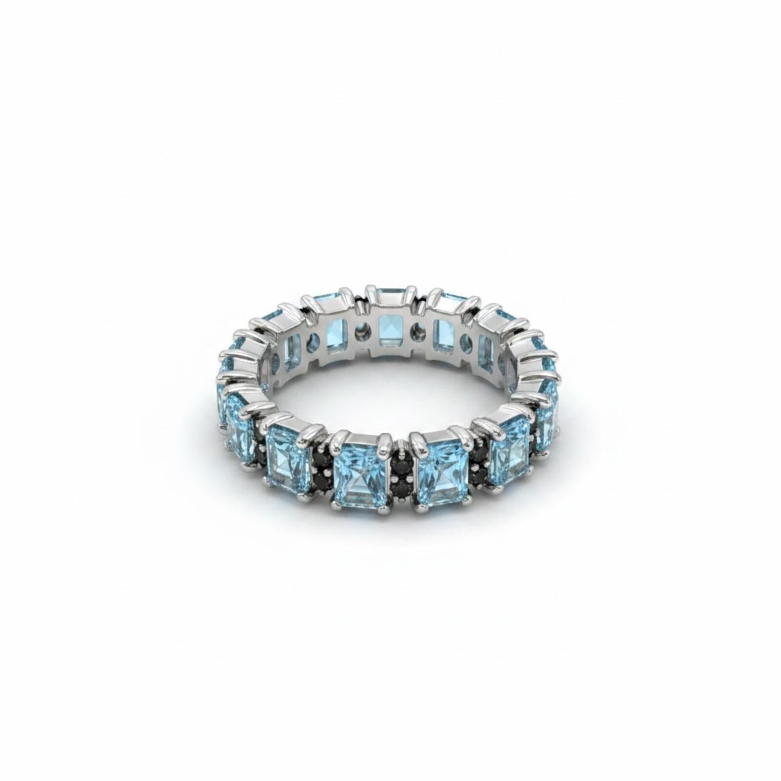 Bomb Party Lab Created Lavender Ice Crystal Rhodium Plated Ring SZ 8