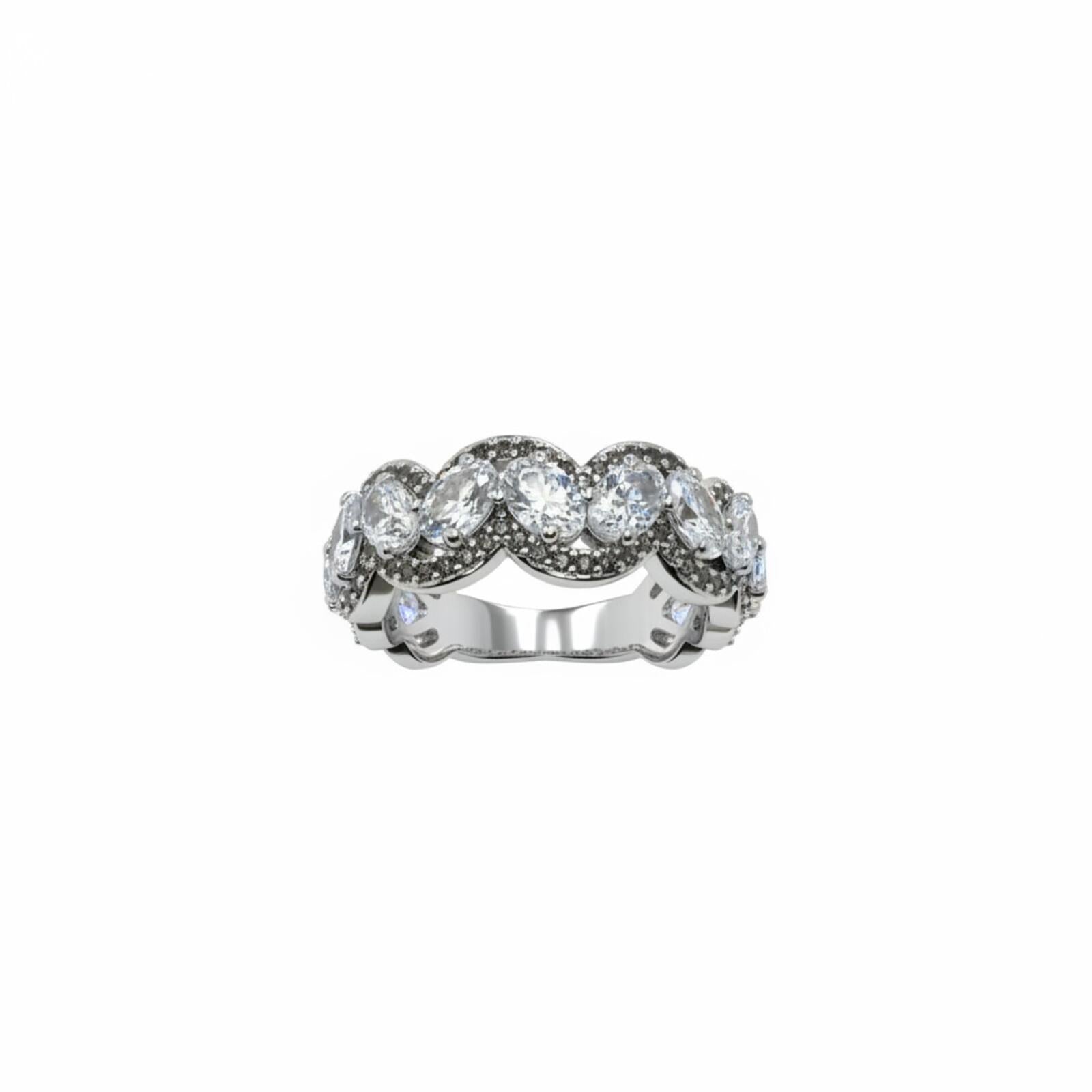 Bomb Party Brilliantly Fleeting Forever Rhodium Plated Ring w/ Cubic Zirconia 10