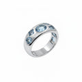 Bomb Party Early Morning Sparkle Aquamarine Cubic Zirconia Ring SZ 6