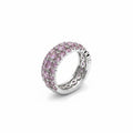 Bomb Party Pink Gemstone Silver Band Ring