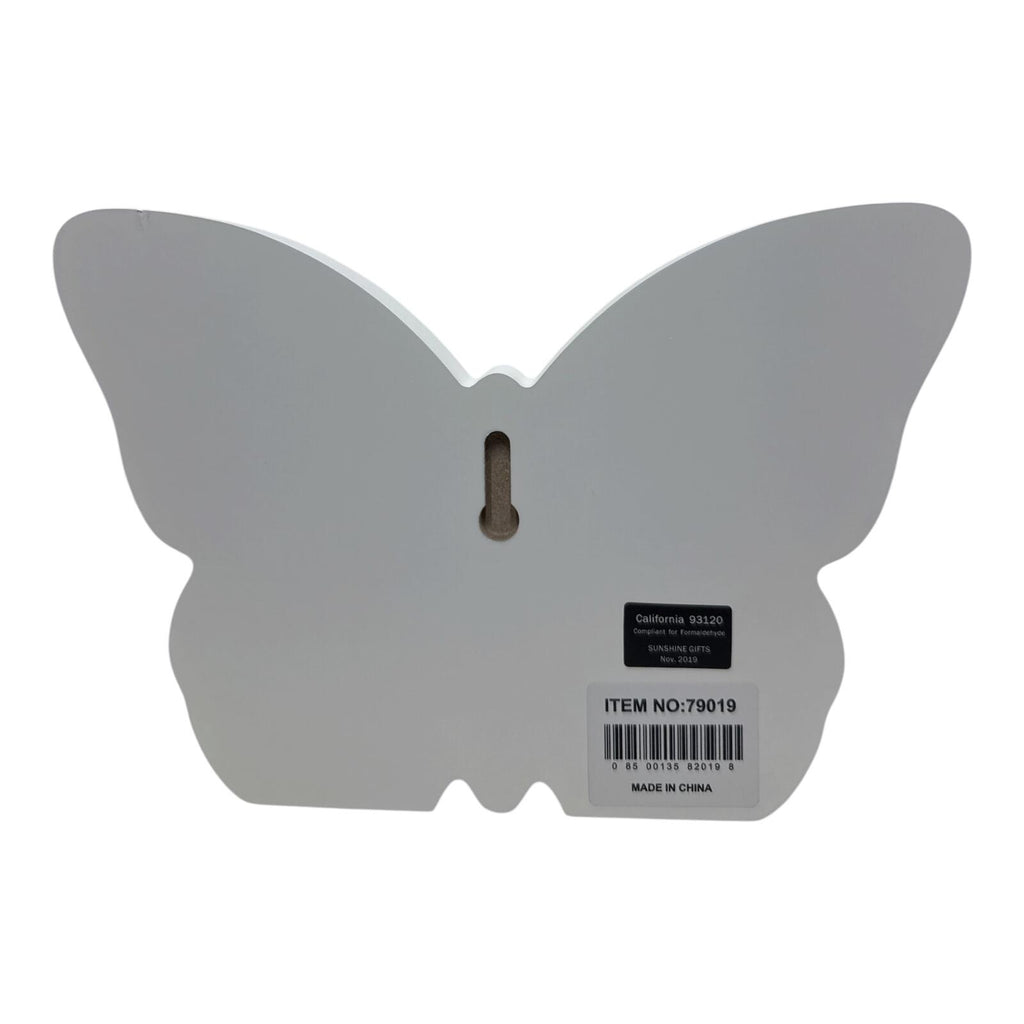 Butterfly Shaped Wooden Wall Plaque with Home Family Blessing