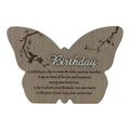 Butterfly Shaped Wooden Birthday Plaque Wall Decor