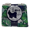 Lisa Pollock Tropical Leaf Tote Bag with Shih Tzu Design