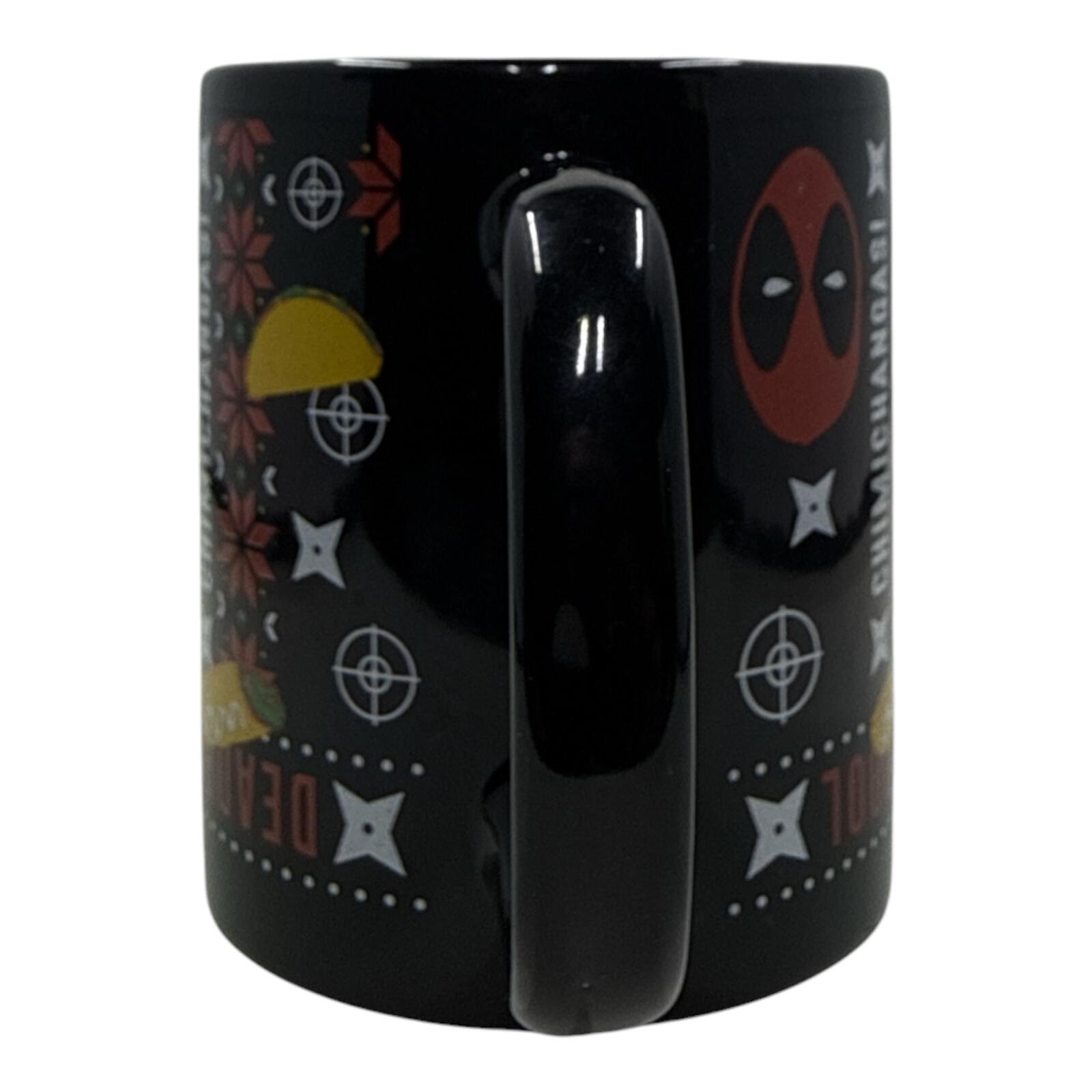 Deadpool Chimichangas Black Ceramic Coffee Mug