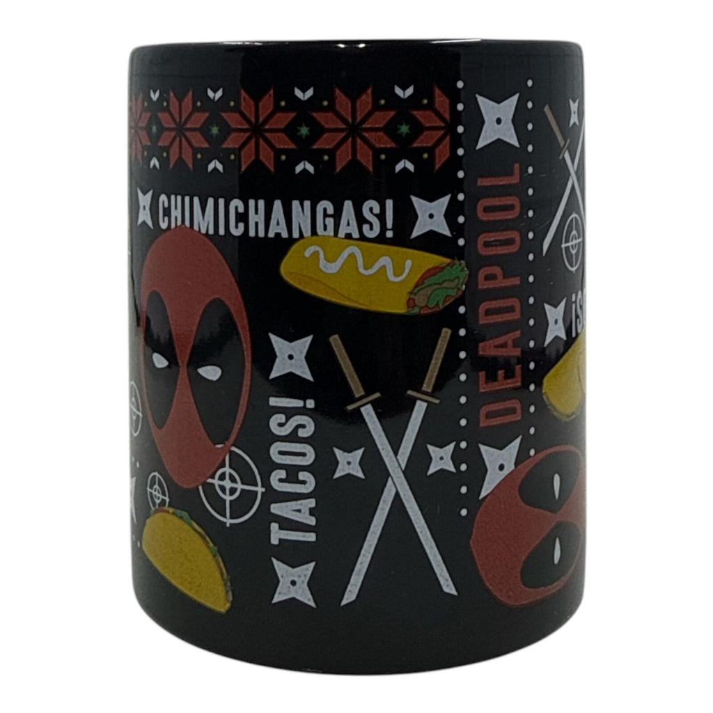 Deadpool Chimichangas Black Ceramic Coffee Mug