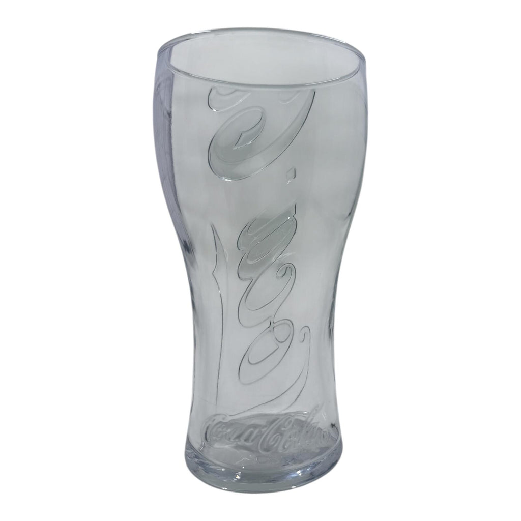 Coca-Cola Glass Embossed Clear Drinking Glass