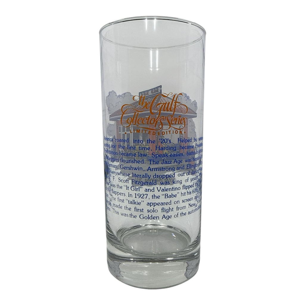 Vintage Gulf Collectors Series Roaring 20's Tall Glass
